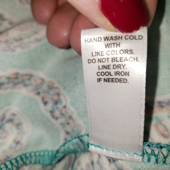 Cato XL turquoise paisley bell sleeve dress - Picture 9 of 15